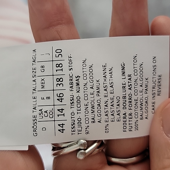 Marella Red Striped Collared Quiche Shirt Dress With Pockets Sz 14 - Picture 10 of 14